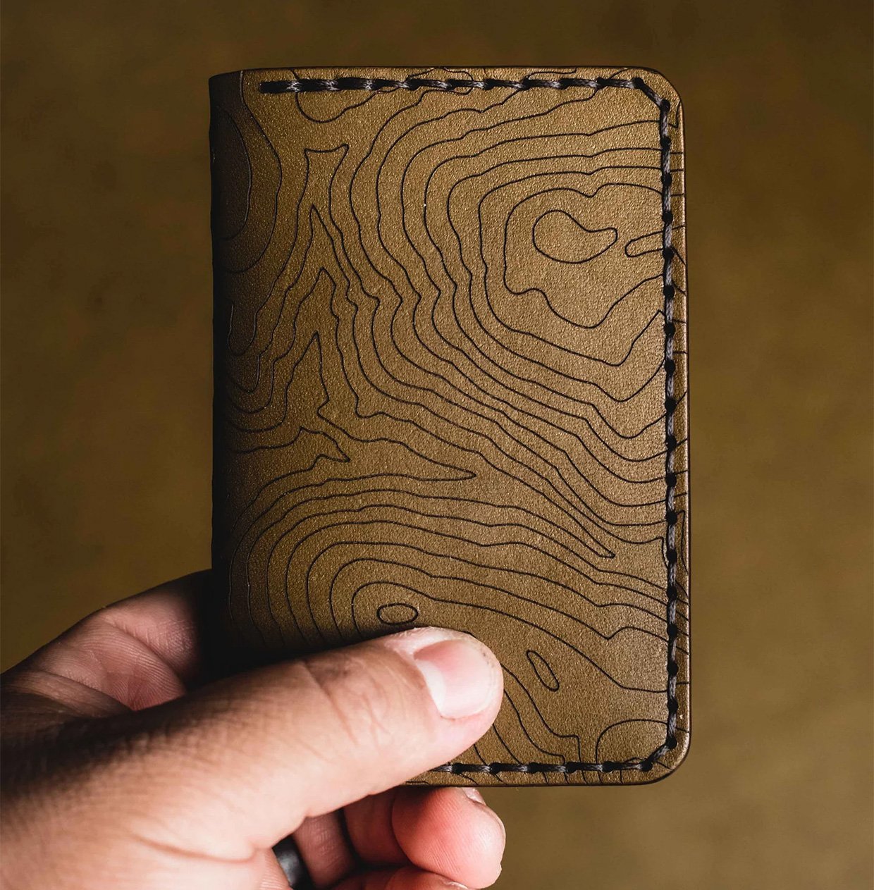 Yosemite Topographic Leather Wallet