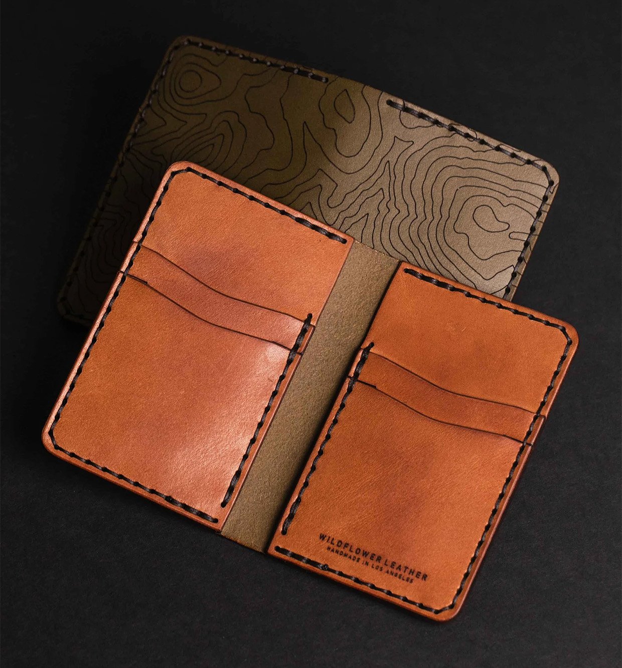 Yosemite Topographic Leather Wallet