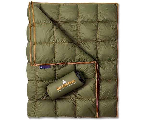 Get Out Gear Puffy Down Camping Blanket