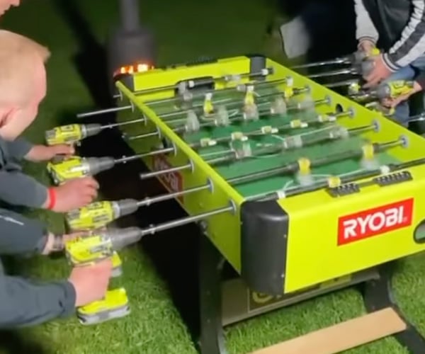 Playing Foosball with Power Drills