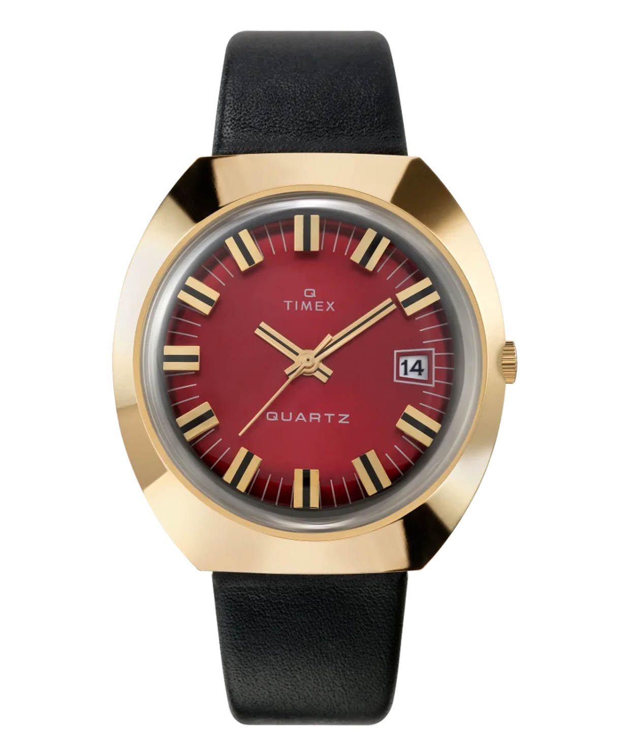 Q Timex 1972 Reissue Goldtone Watch