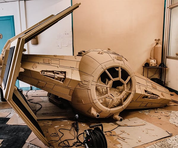 Building a Giant Cardboard TIE Fighter
