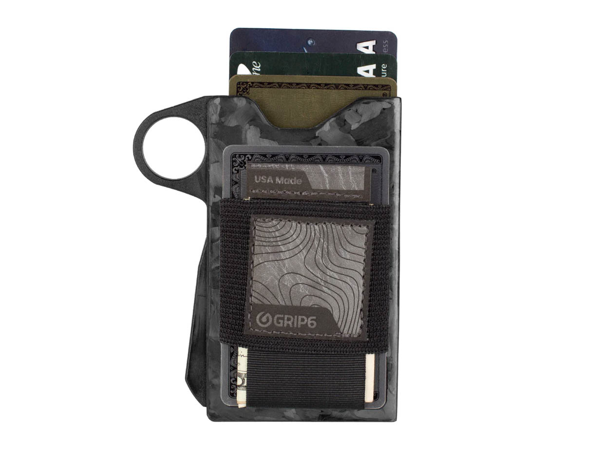 The GRIP6 Forged Carbon Fiber Wallet: Squeeze to Open