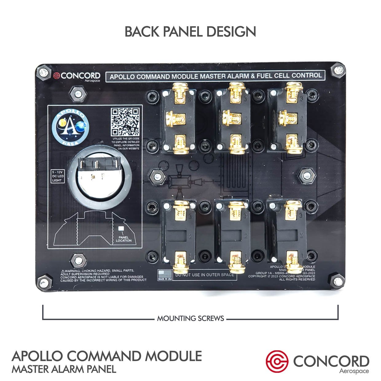 Apollo Command Module Alarm Panel Replica