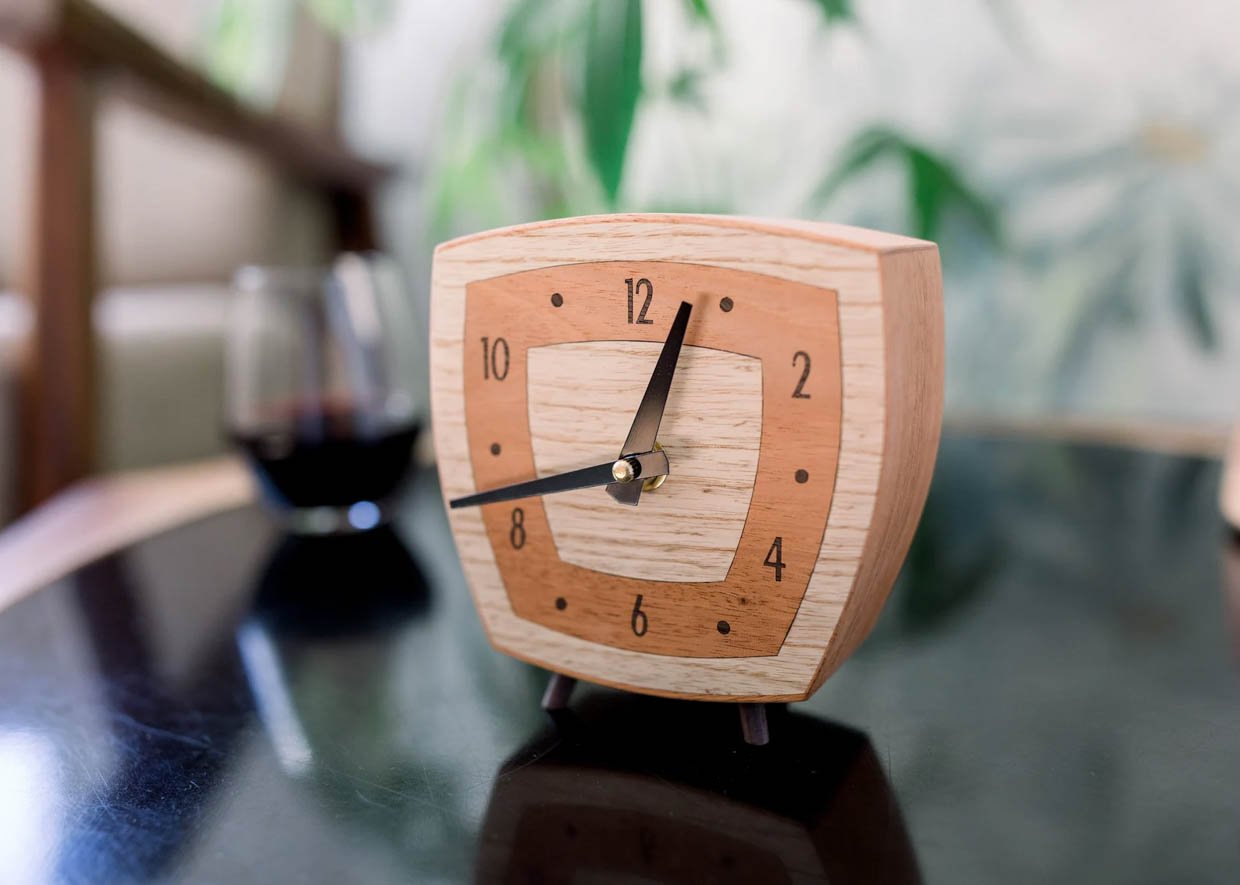 Blackwell Mid-Century Modern Wood Clocks