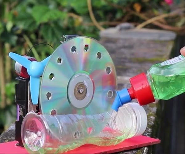 DIY CD + Water Bottle Bubble Machine