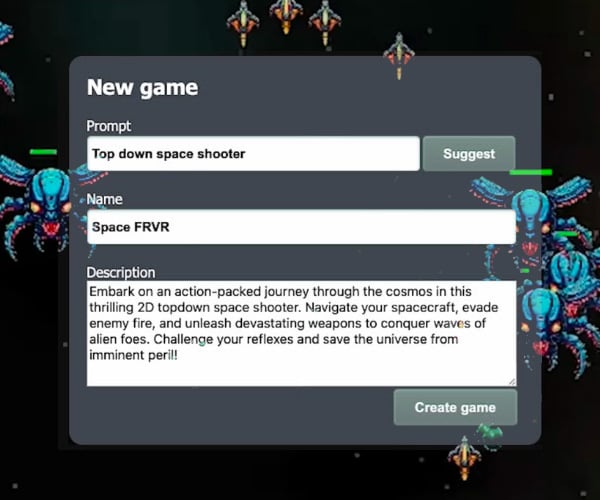 FRVR Project Forge AI Game Creator