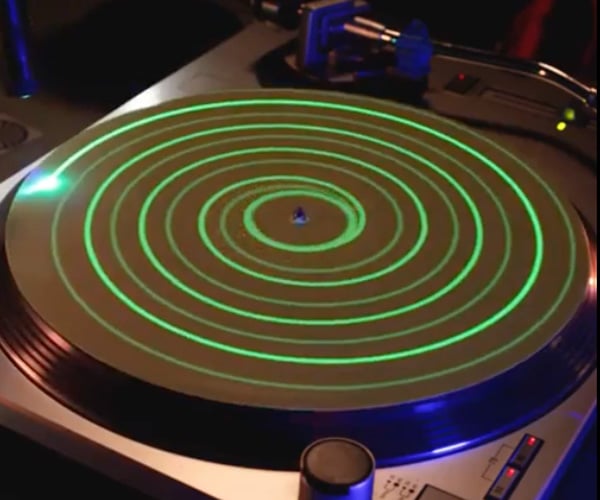 Laser Pointer x Glow-in-the-dark Record
