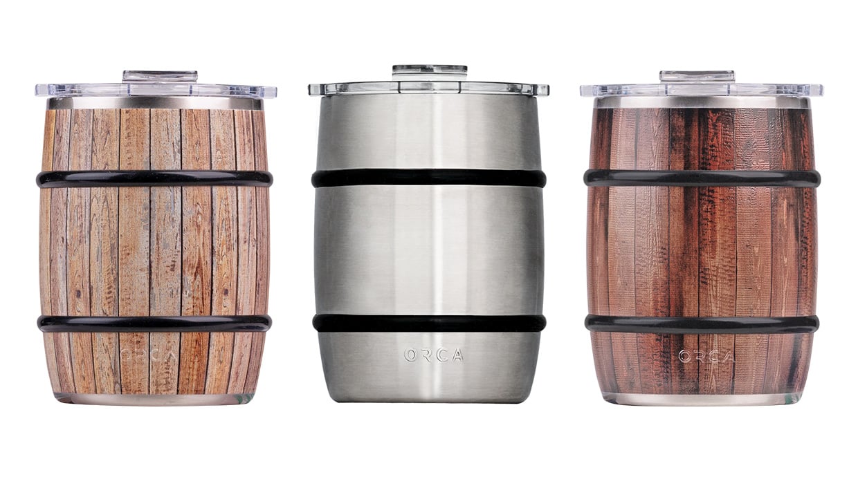 Orca Double Barrel Insulated Cup Looks Like a Tiny Beer Barrel