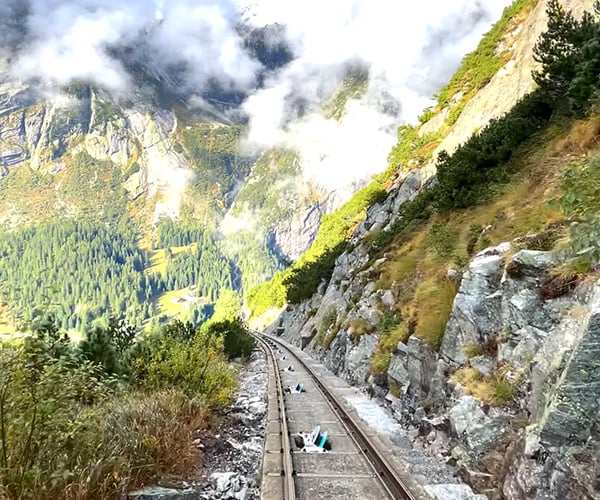 Steep Funicular Time-lapse