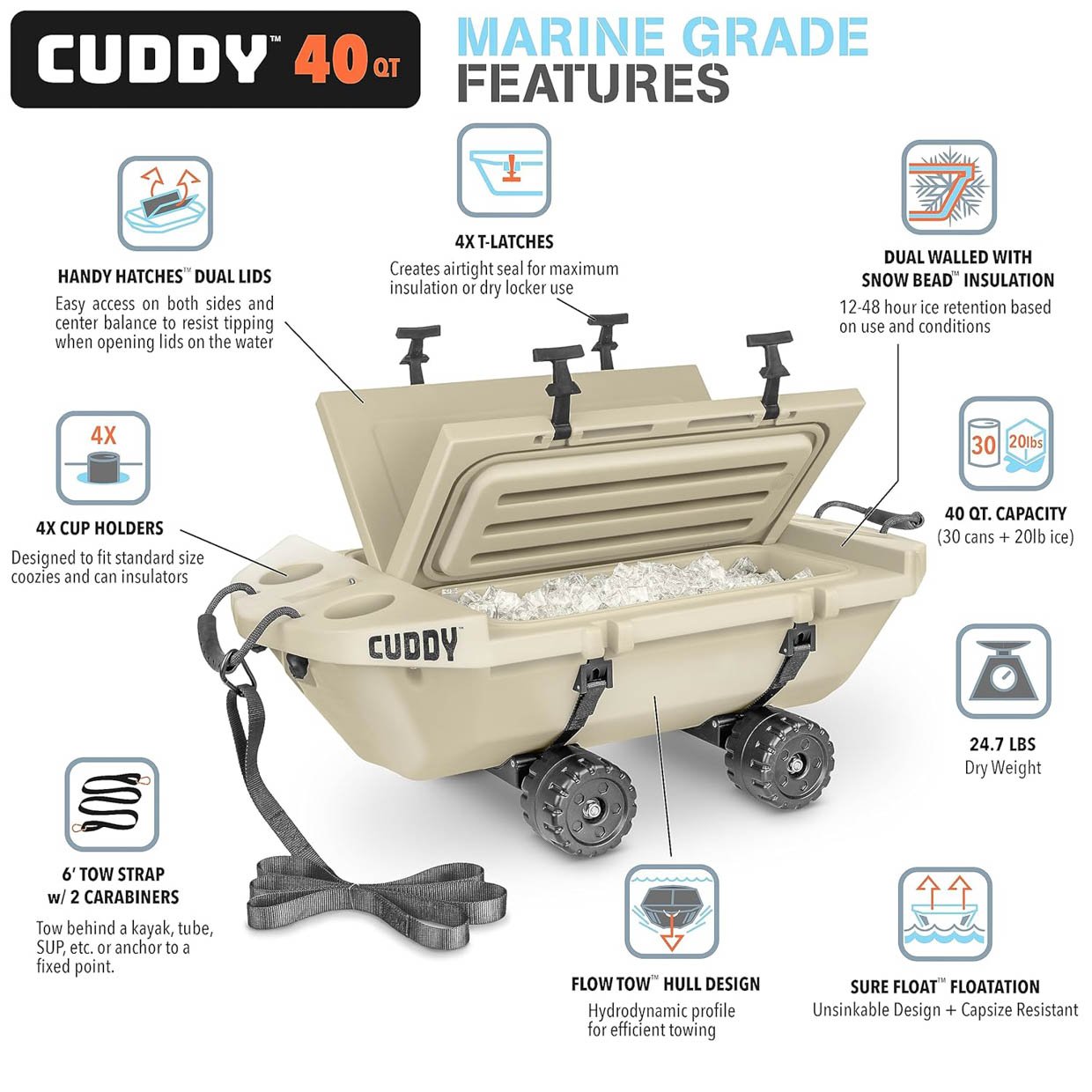 Cuddy Crawler Amphibious Cooler