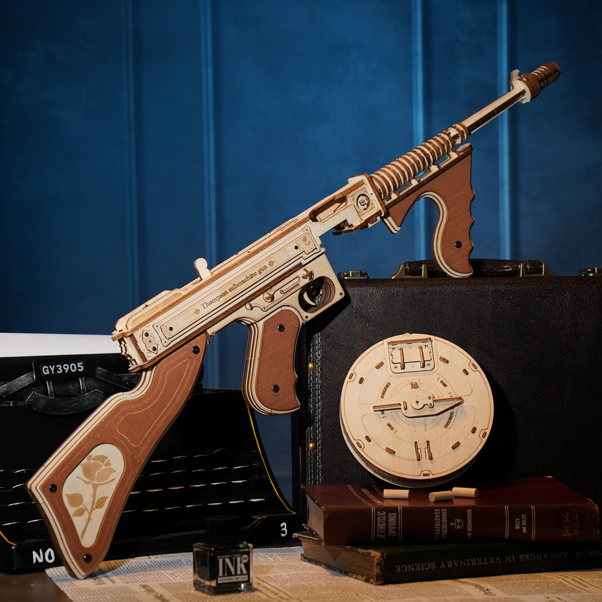 Flat-Pack Wood Tommy Gun Model