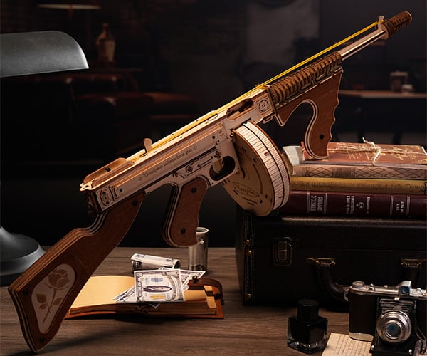 Flat-Pack Wood Tommy Gun Model