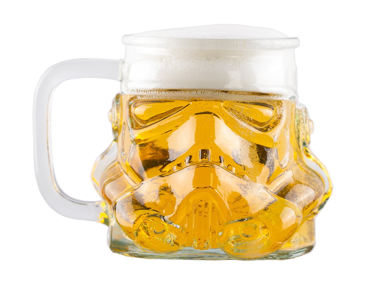 Star Wars Storm Trooper Side View Helmet Inspired 25 OZ Hand-made Etched  Beer Mug Glass Stein