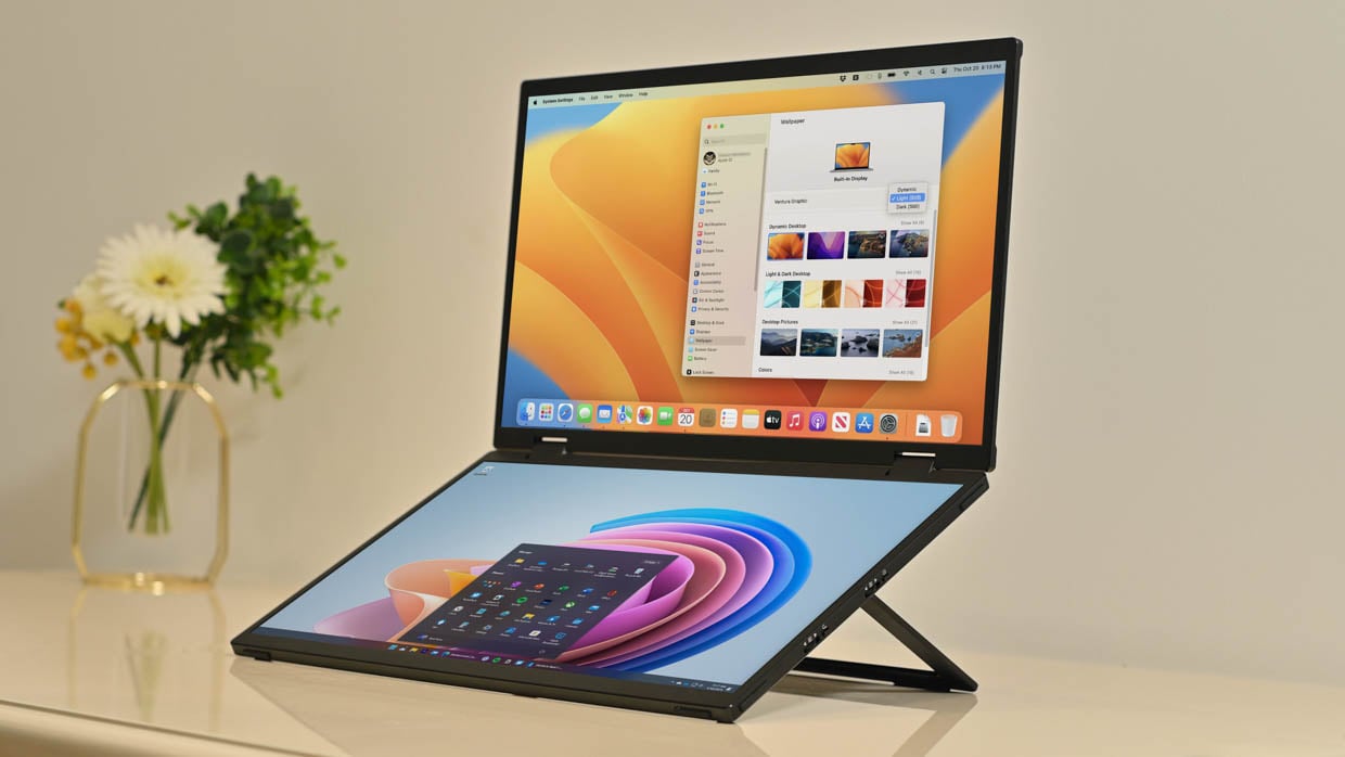 Folding Monitor Dual stacked Screen Fold Portable