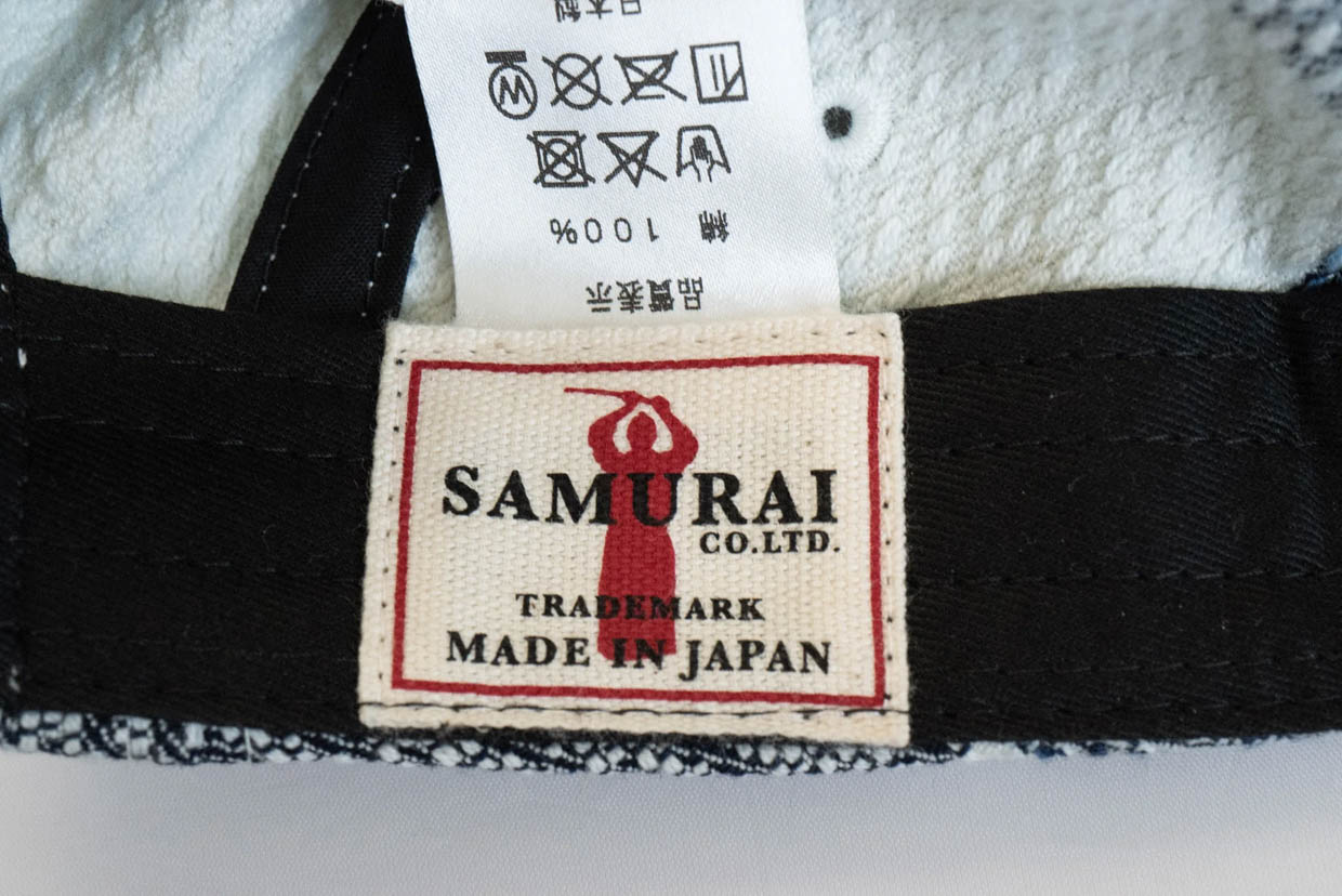 Samurai Natural Indigo Sashiko 5-Panel Cap