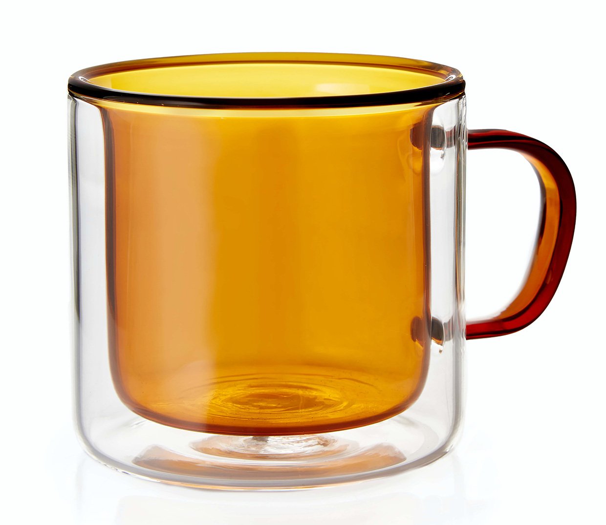 Coffee Mug, Borosilicate Glass Coffee Cup Crystal for Home for Cafe for Coffee Lover Amber