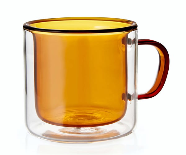 Amber Glass Coffee Mug