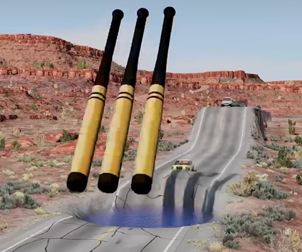 Cars vs. Giant Baseball Bats