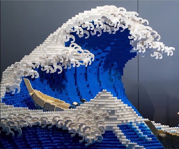 Building the Great Wave off Kanagawa in LEGO