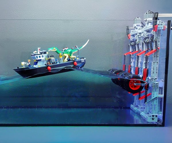 Sinking LEGO Ships in an Aquarium
