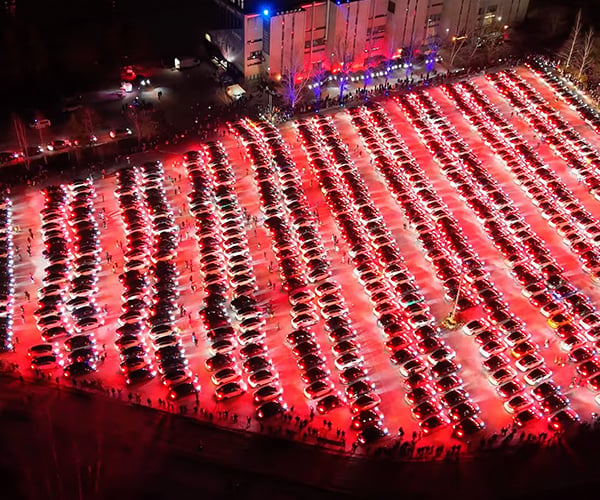 World’s Largest Tesla Light Show