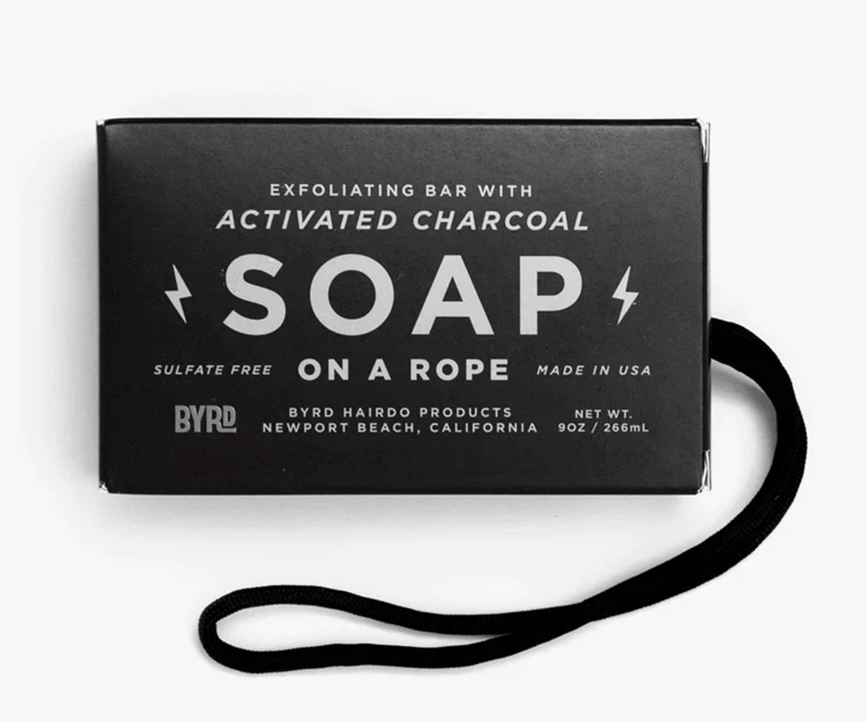 Activated Charcoal Soap on a Rope