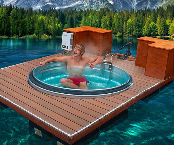 DIY Floating Hot Tub Boat