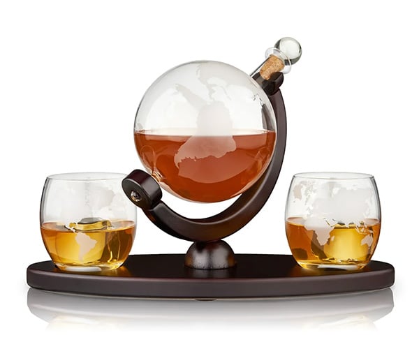 Globe Decanter + Whiskey Tumbler Set