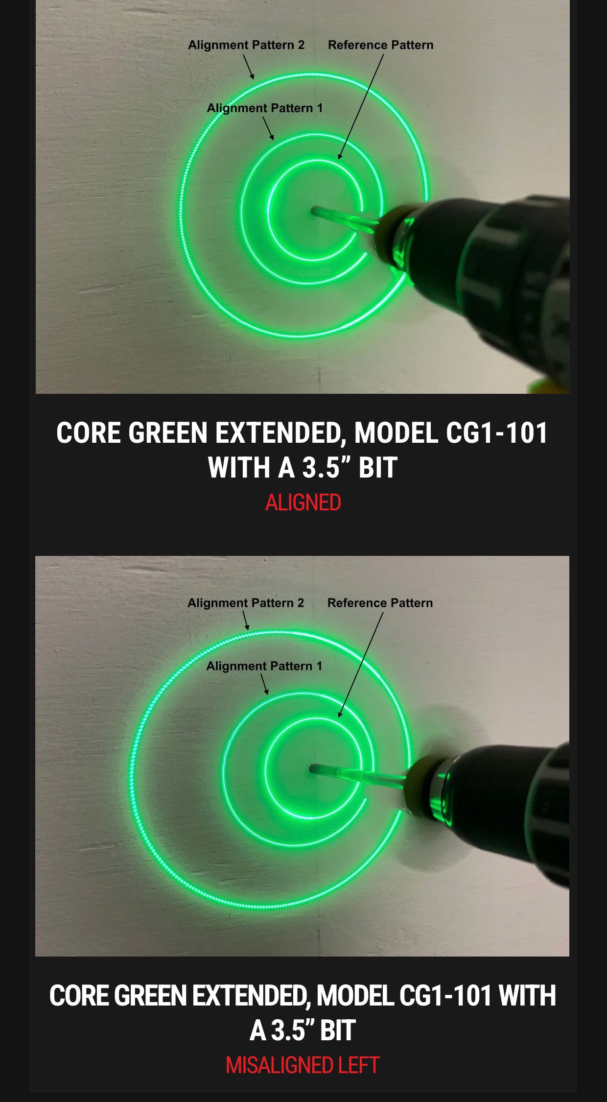 BullseyeBore Core Drill Laser Alignment Tool