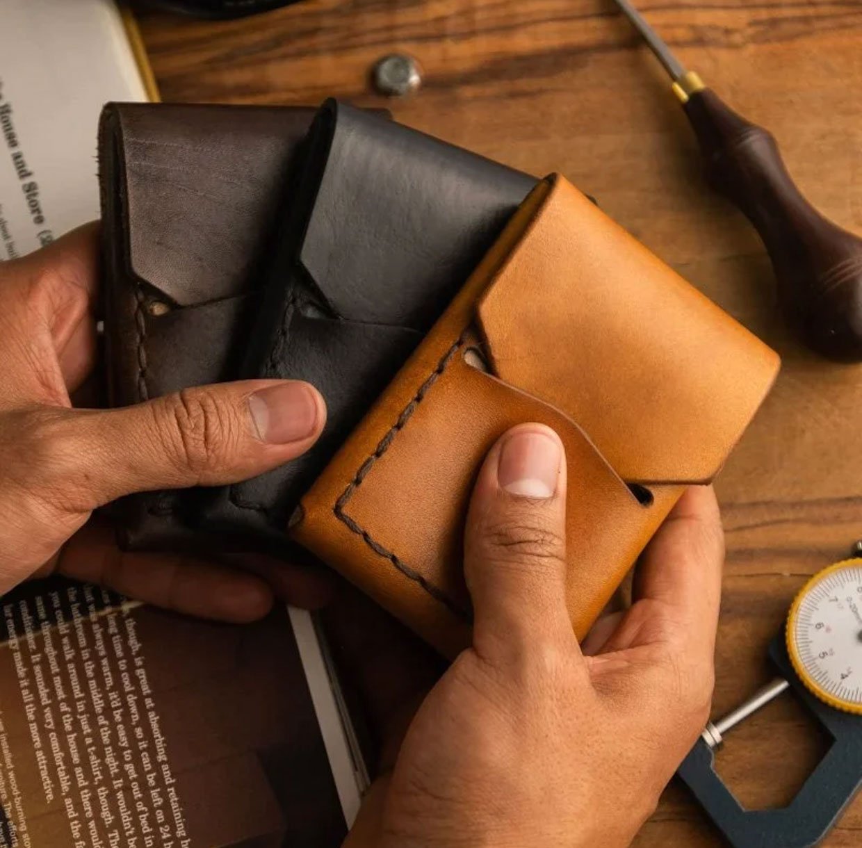The Christopher Vertical Leather Wallet