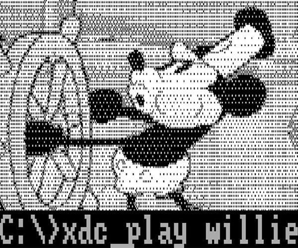 Steamboat Willie in MS-DOS