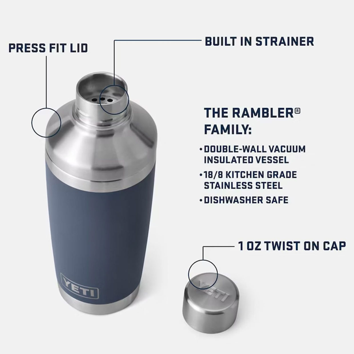 Yeti Rambler Insulated Cocktail Shaker