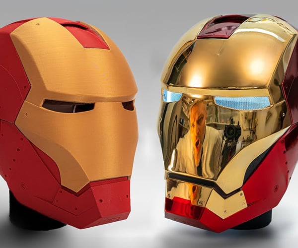 Electroplating a 3D-Printed Iron Man Helmet
