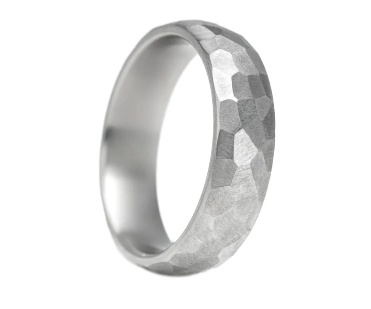 The Charles Faceted Titanium Ring