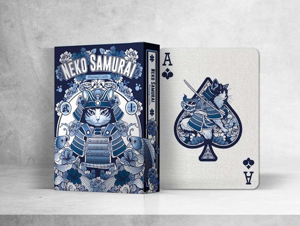 Neko Samurai Playing Cards