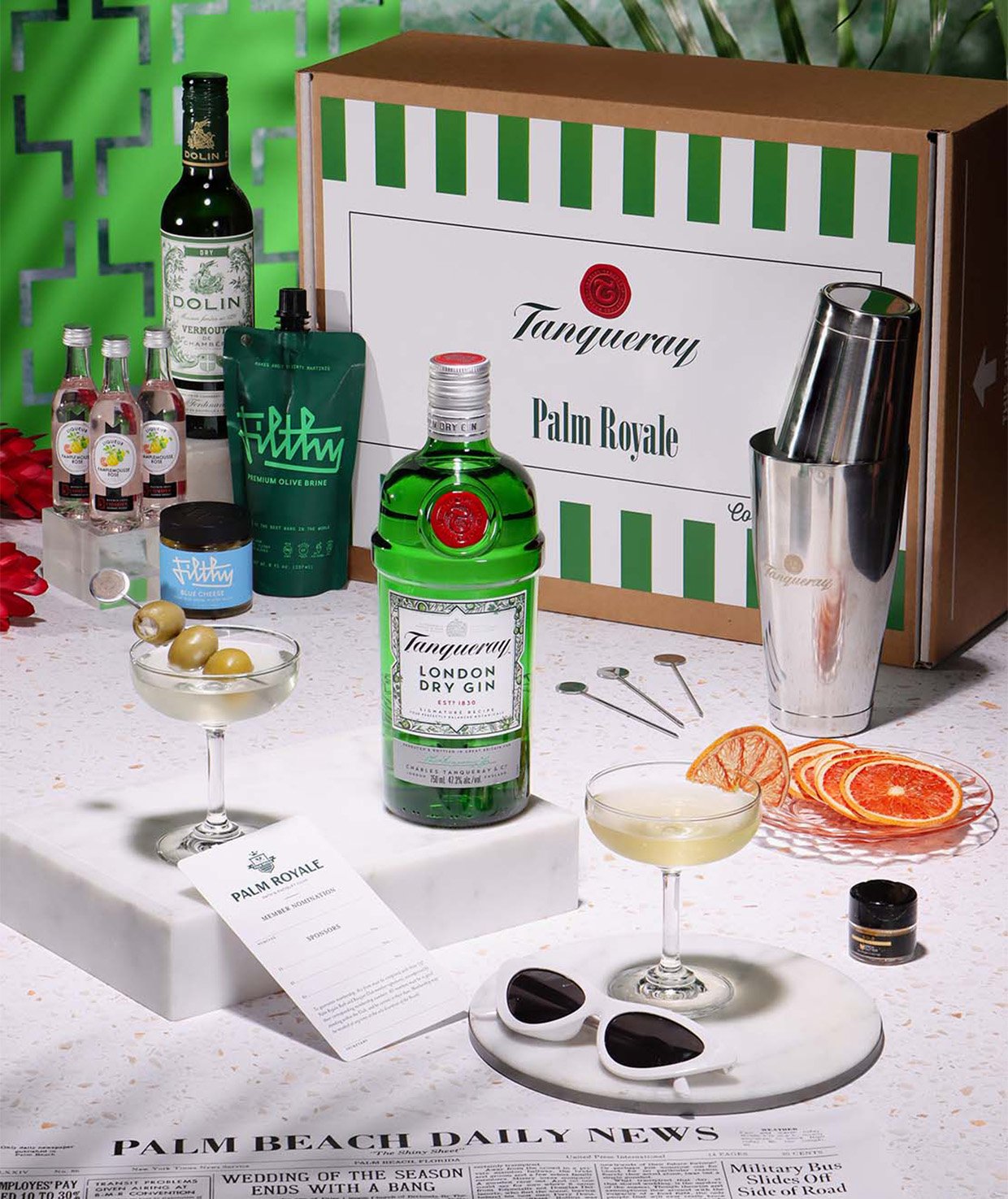Cocktail Courier x Palm Royale Tanqueray Martini Kit