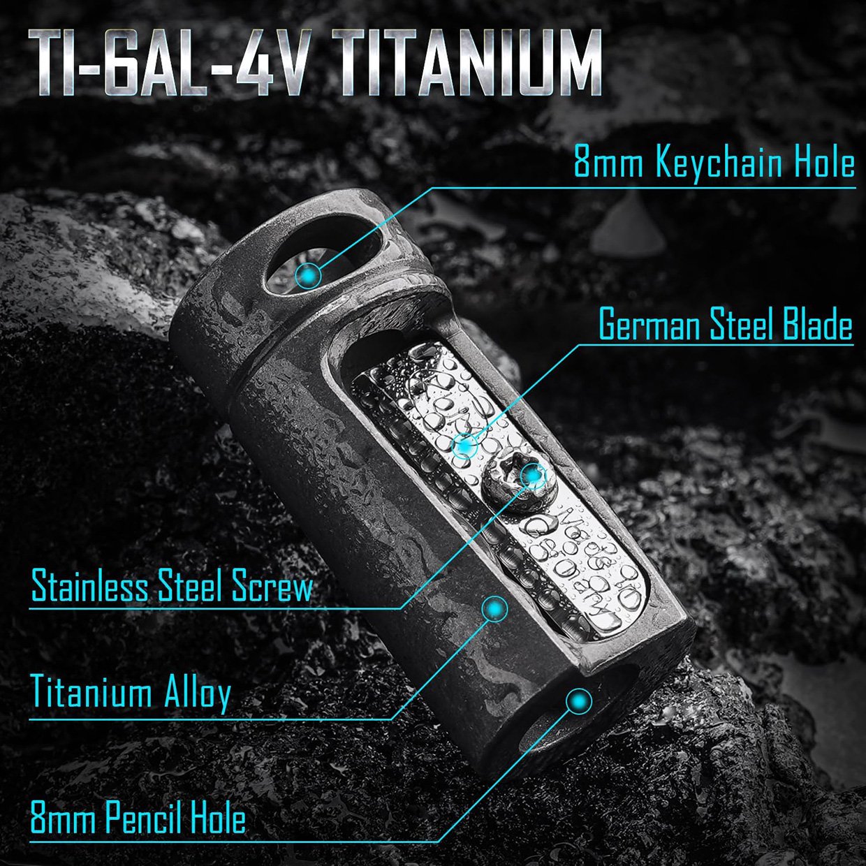 KM20SW Titanium Keychain Clip With Removable Key Ring