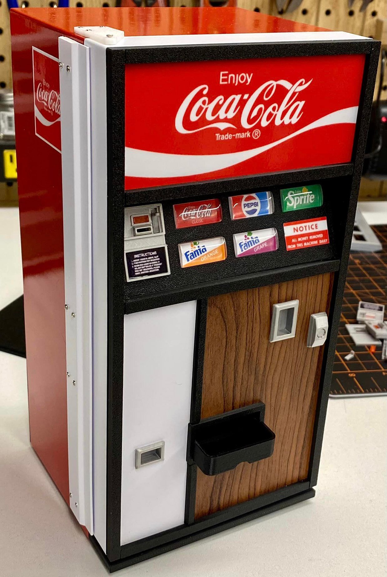 Working Miniature Soda Vending Machine