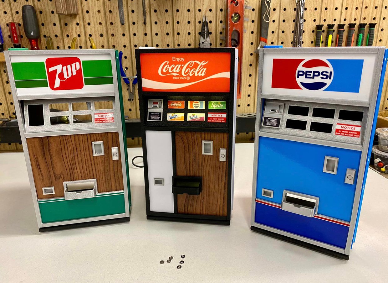 Working Miniature Soda Vending Machine