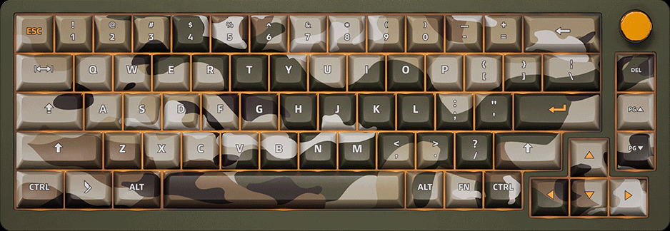 DeltaForce 65: Full Metal Kamo Mechanical Keyboard