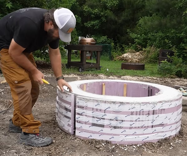 Making a DIY Smokeless Fire Pit from Foam and Concrete