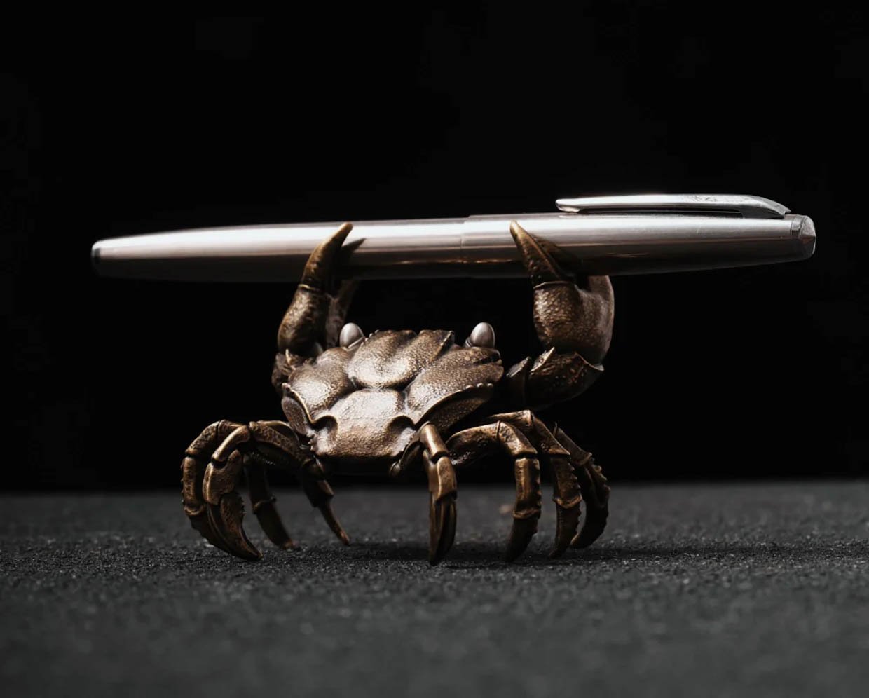 Brass Crab Pen Holder