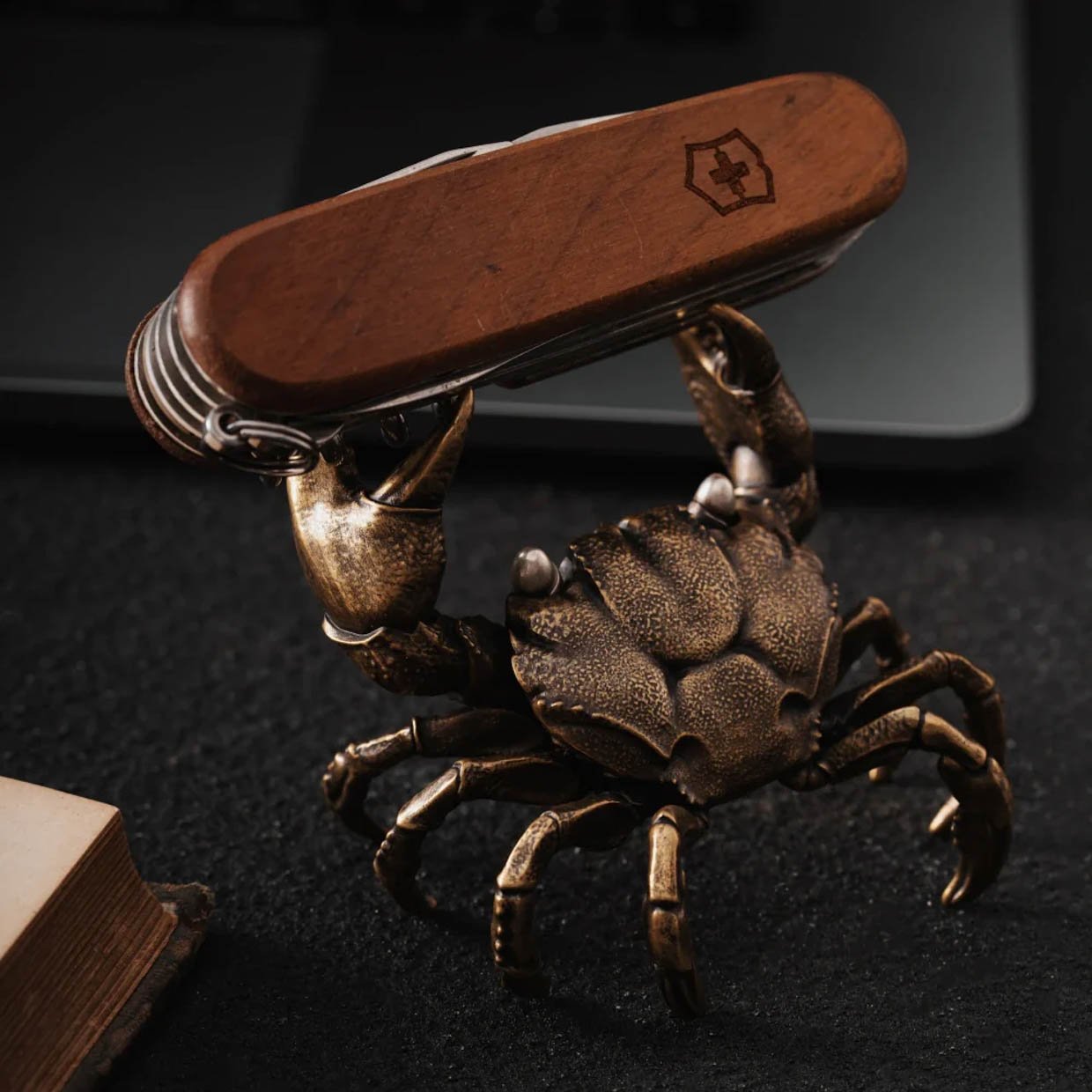 Brass Crab Pen Holder