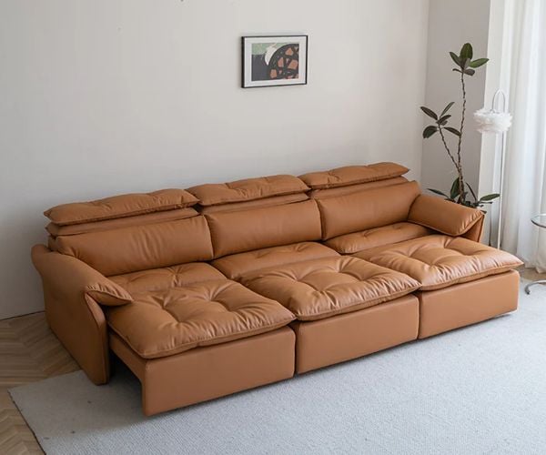 This Electronic Sofa Extends into a Lounge or Single Bed With One Click