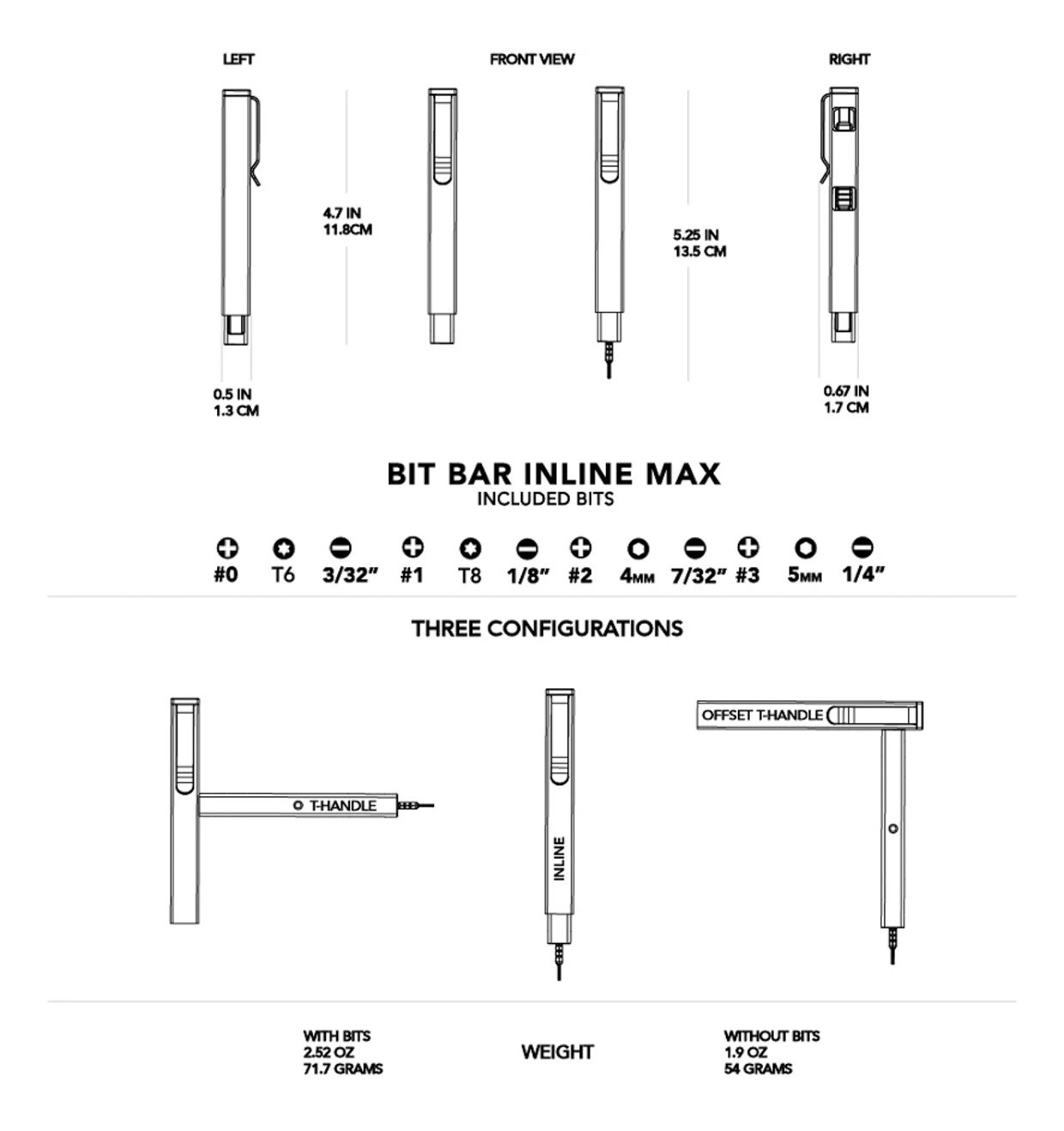 Bit Bar Inline Max Pocket Screwdriver