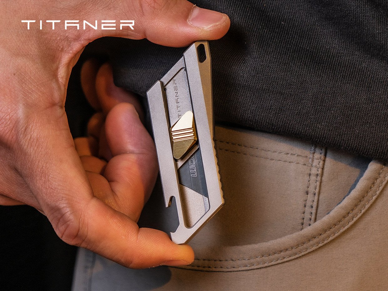 Titaner Retractable Mini Titanium EDC Utility Knife