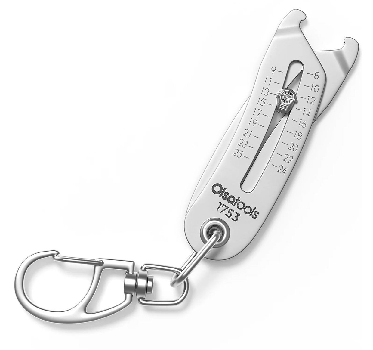 Keychain Bolt Head Size Finder Tool