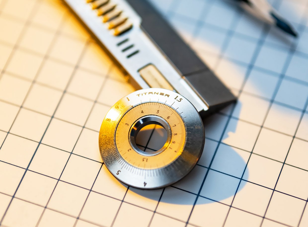 Titanium Curve Measure + Slide Rule