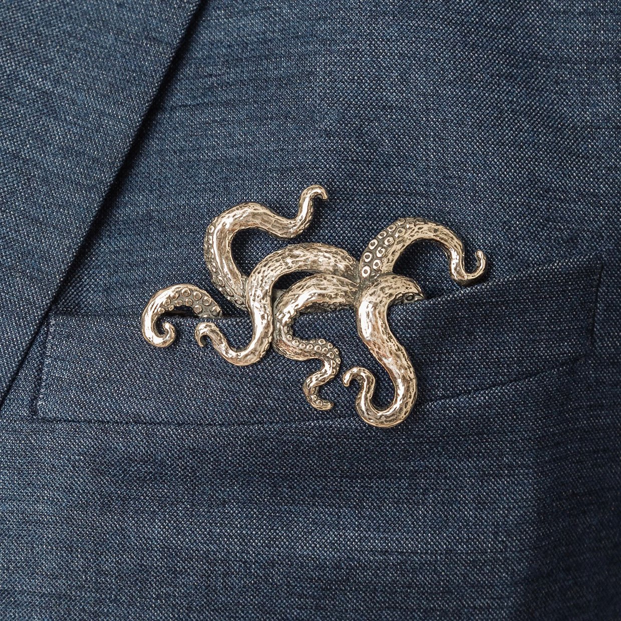 Jose Balli Silver Pocket Squares